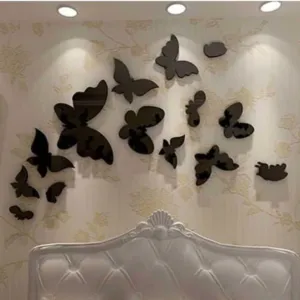 16 pcs butterflies set (Black)