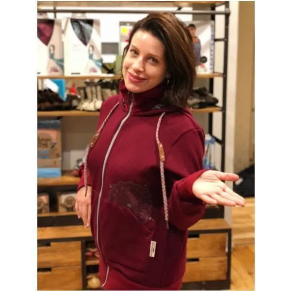 Angel Wings Babywearing Hoodie Bordeaux