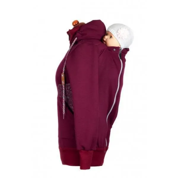 Angel Wings Babywearing Hoodie Bordeaux