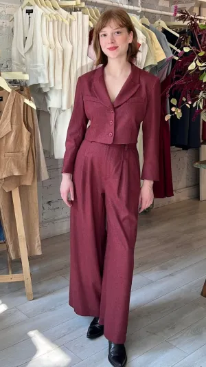 Ash Pant - Cashmere/Wool- Wine