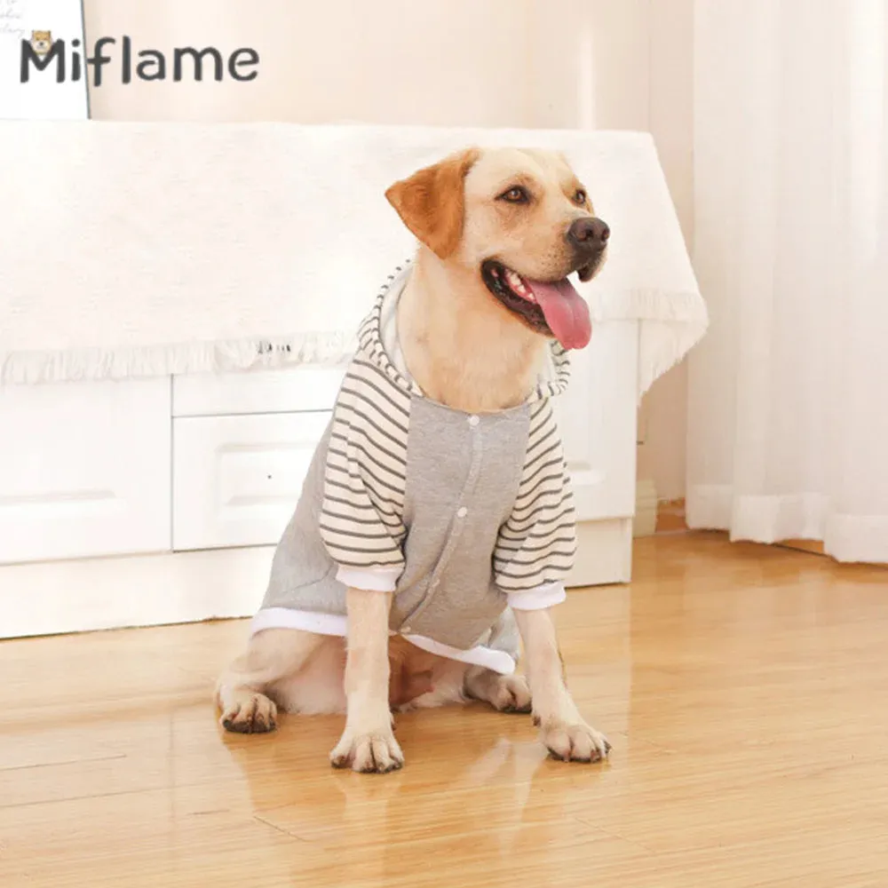 Bear Logo Hooded Sweater Hoodies With Stripes For All Sizes Pet Dog Cat