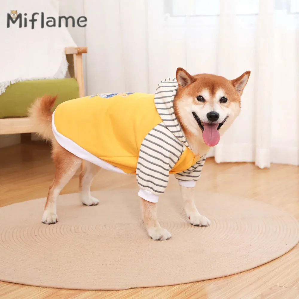Bear Logo Hooded Sweater Hoodies With Stripes For All Sizes Pet Dog Cat