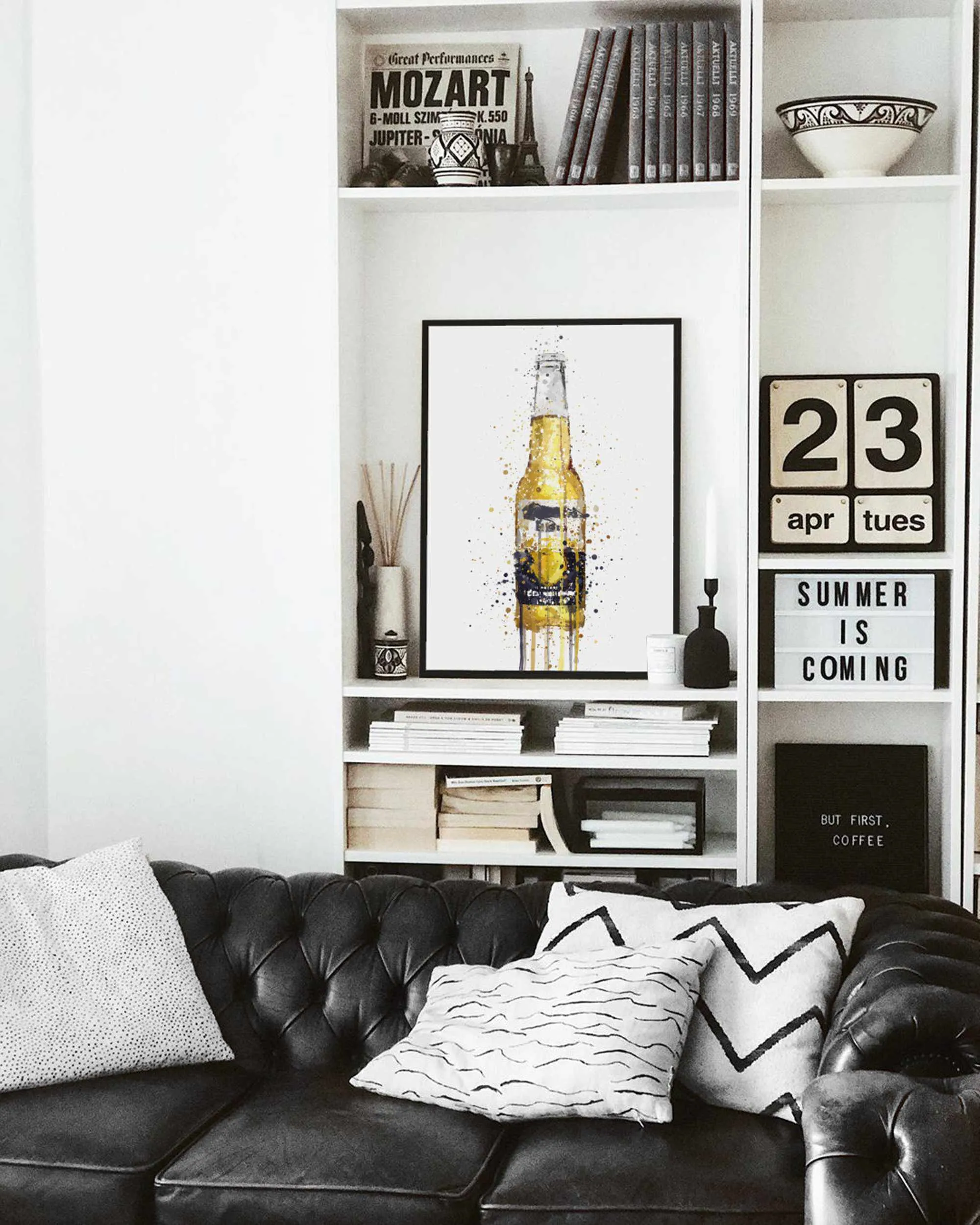 Beer Bottle Wall Art Print 'No Lime'