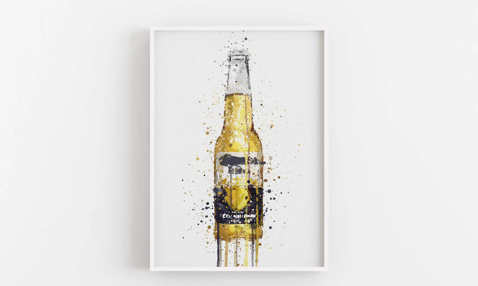Beer Bottle Wall Art Print 'No Lime'