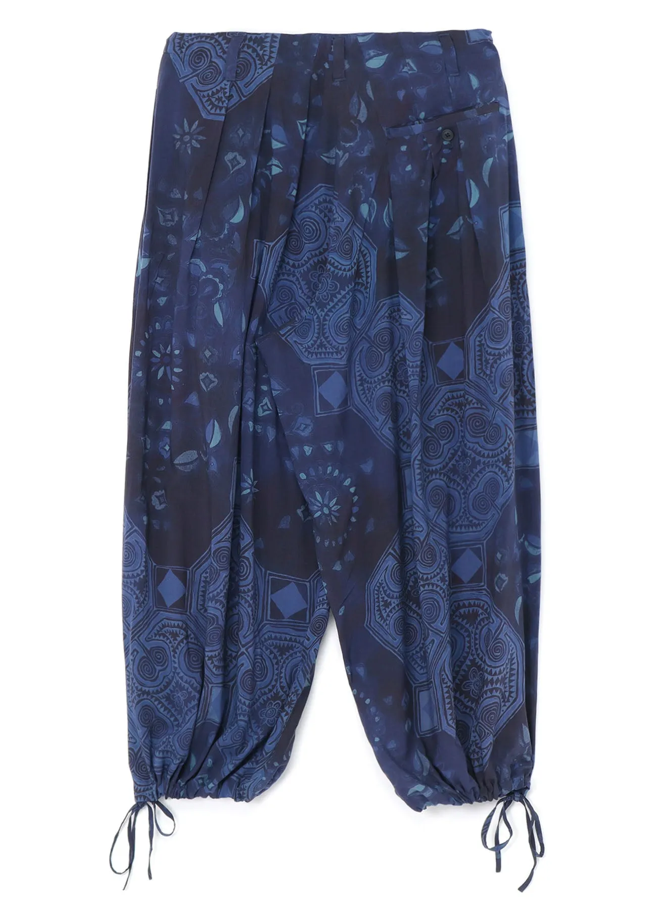 CHINOISERIE-A PRINTED DRAWSTRING BALLOON PANTS