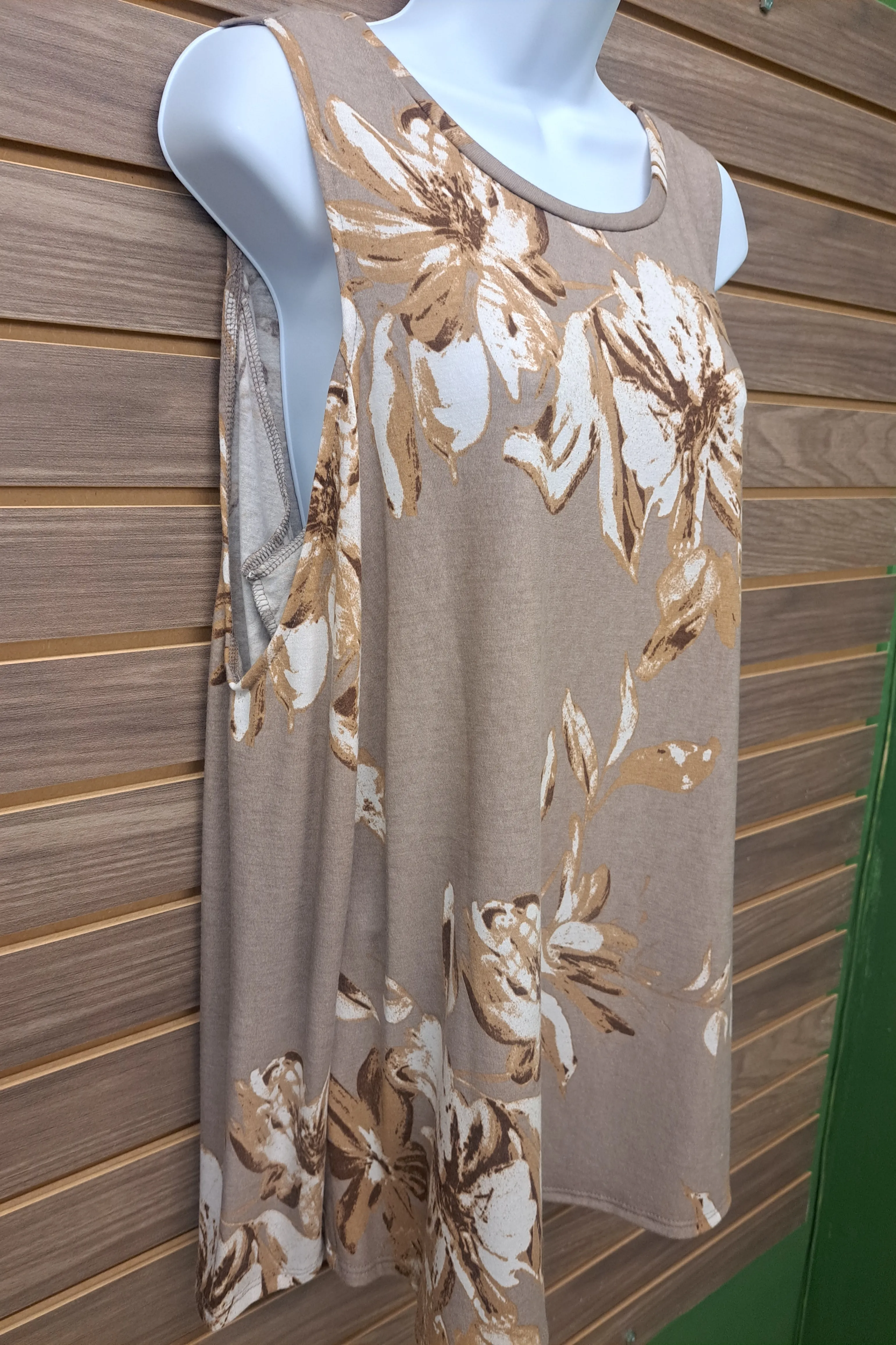 Cold shoulder long sleeve flowy slip over top