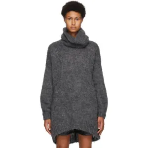 Isabel Marant Grey Mohair and Wool Eva Turtleneck