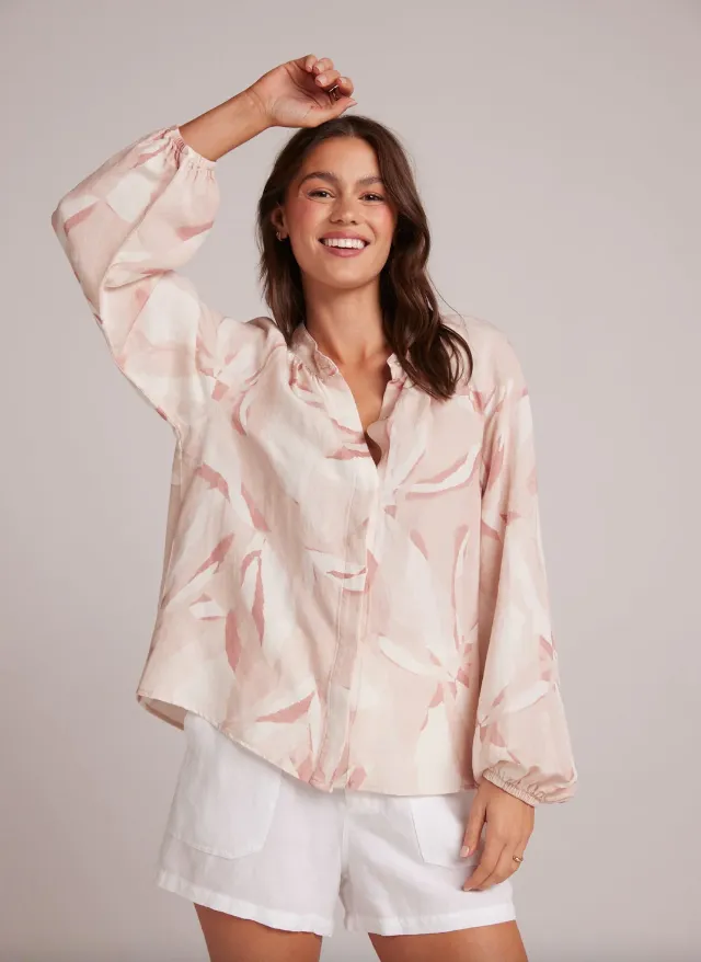 Long Sleeve Shirred Raglan Shirt