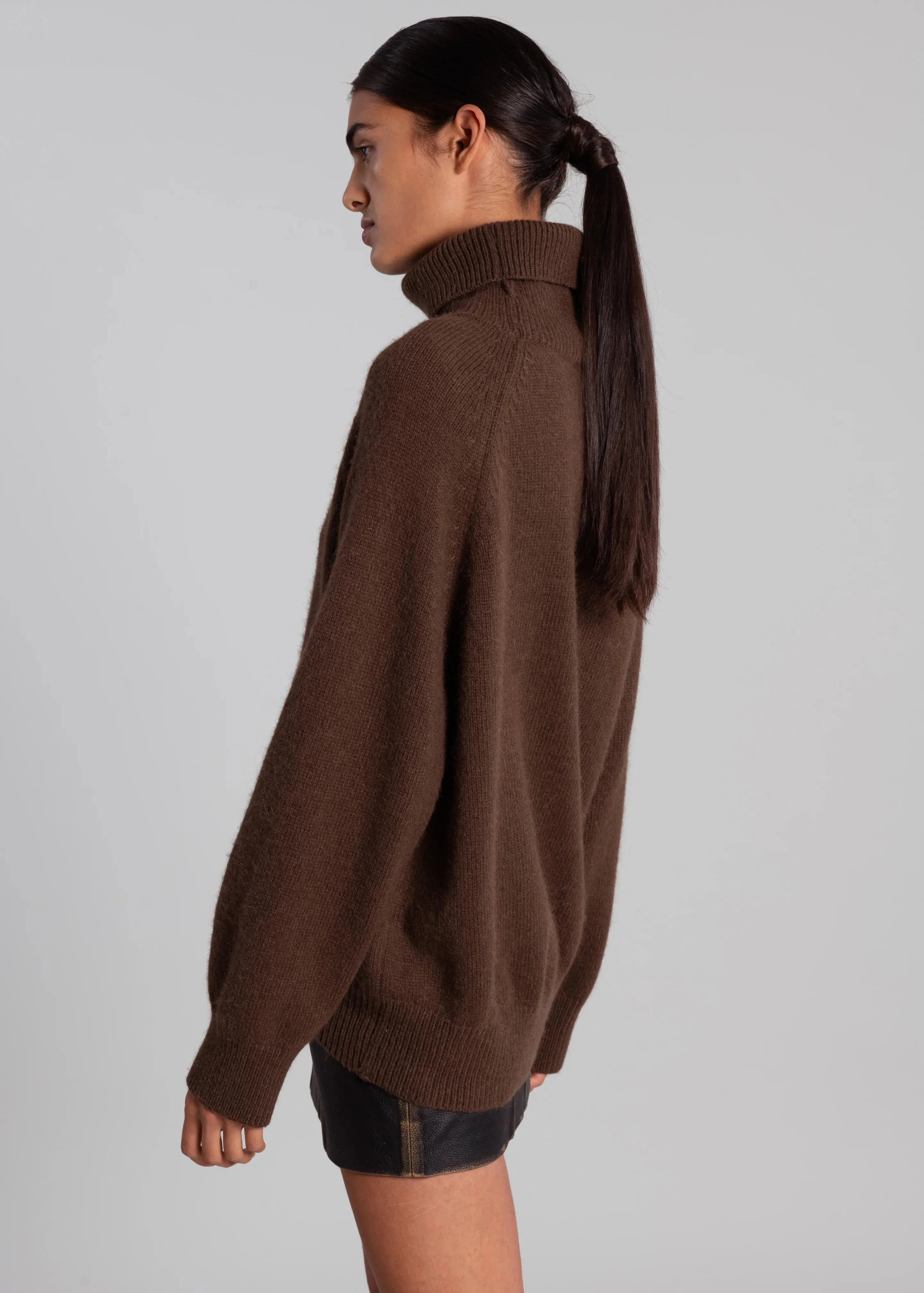 Moreen Turtleneck Sweater - Brown