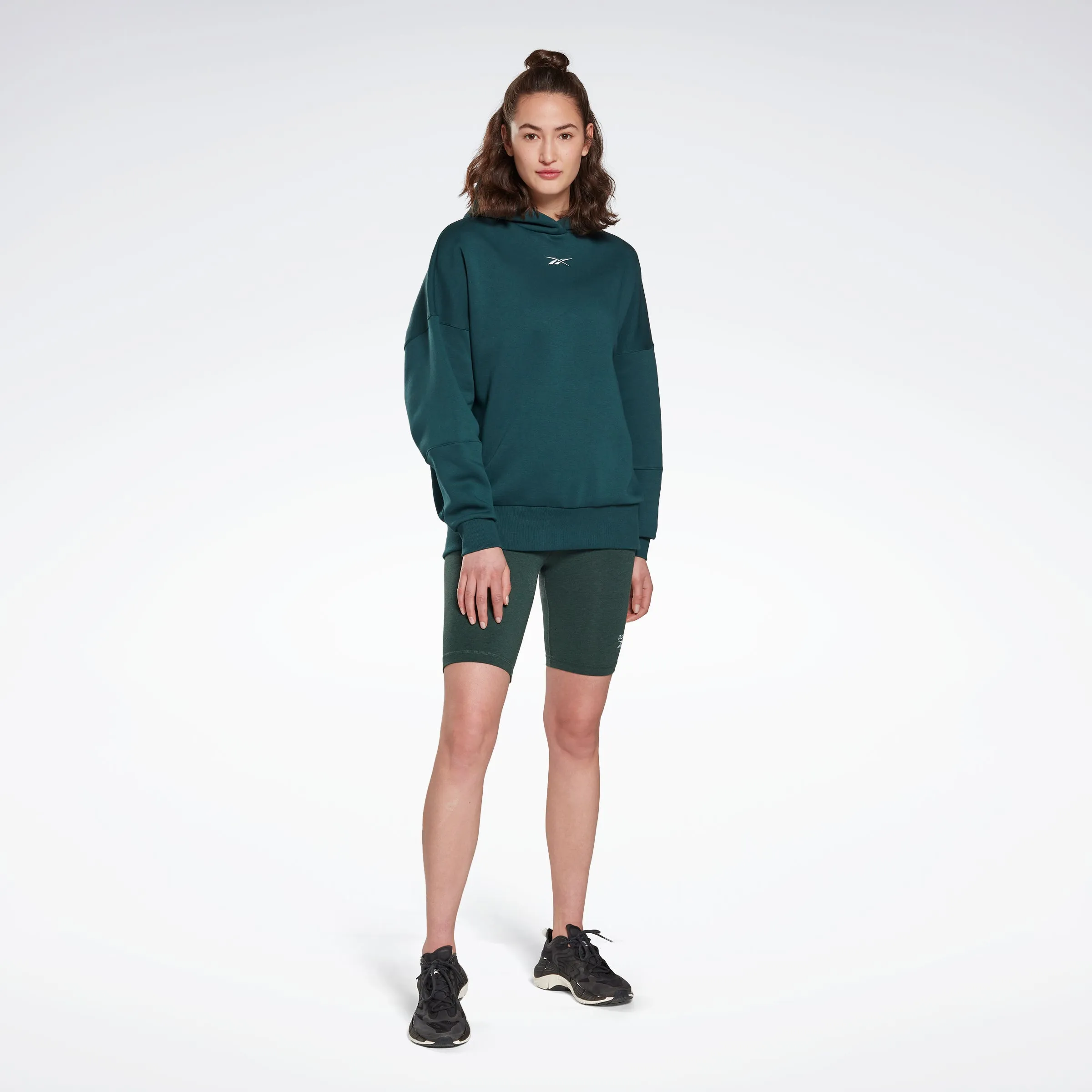 Reebok Apparel Women Studio Recycled Oversize Hoodie Forgrn