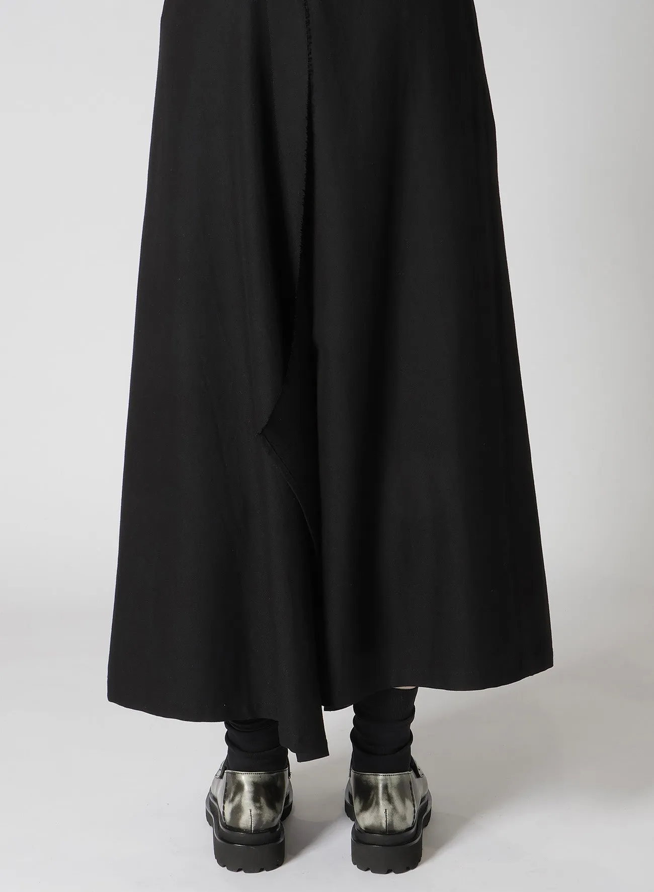 RY/W GABARDINE LEFT SIDE PATCH SKIRT PANTS
