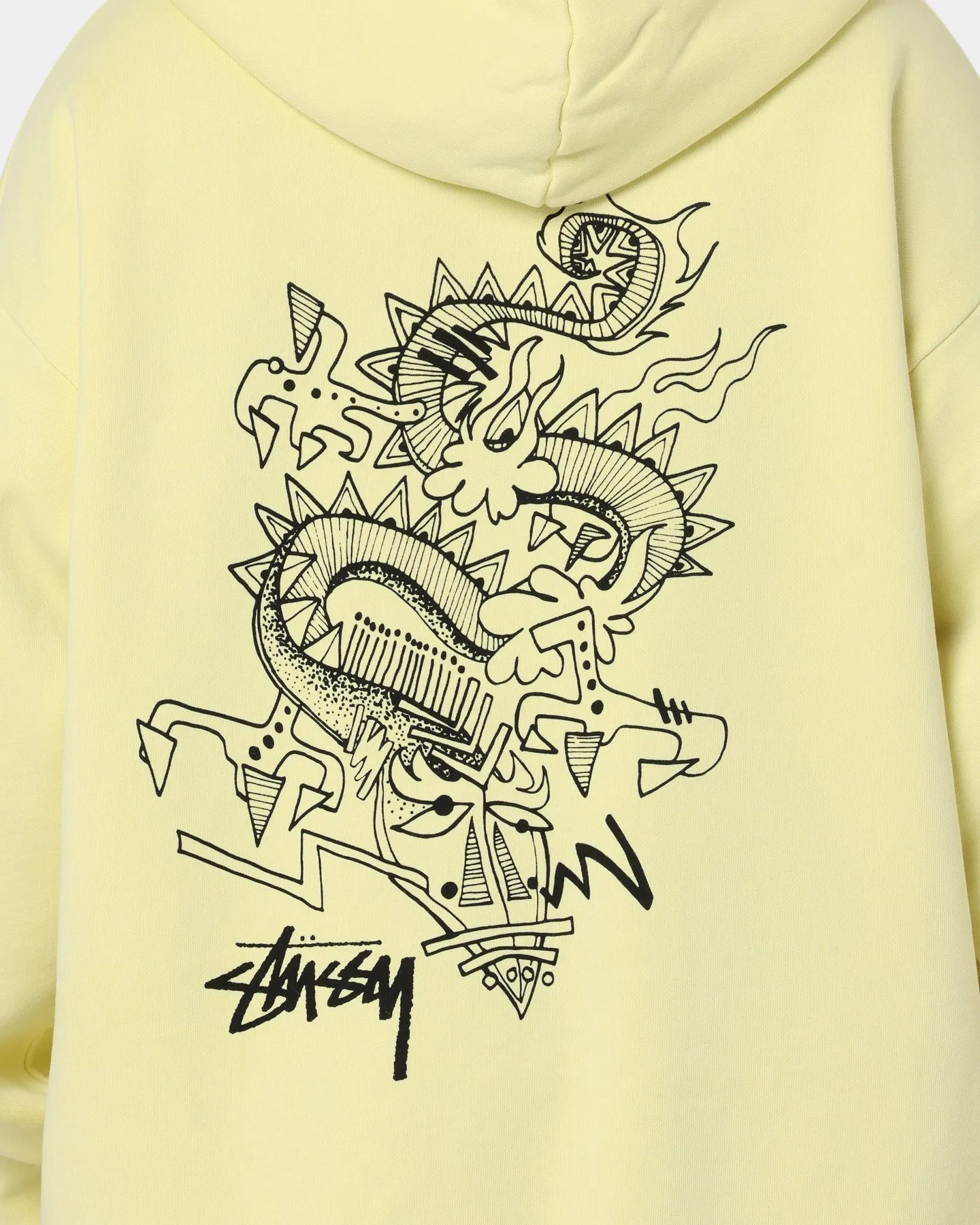 Stussy Script Dragon Hoodie Pigment Citrus