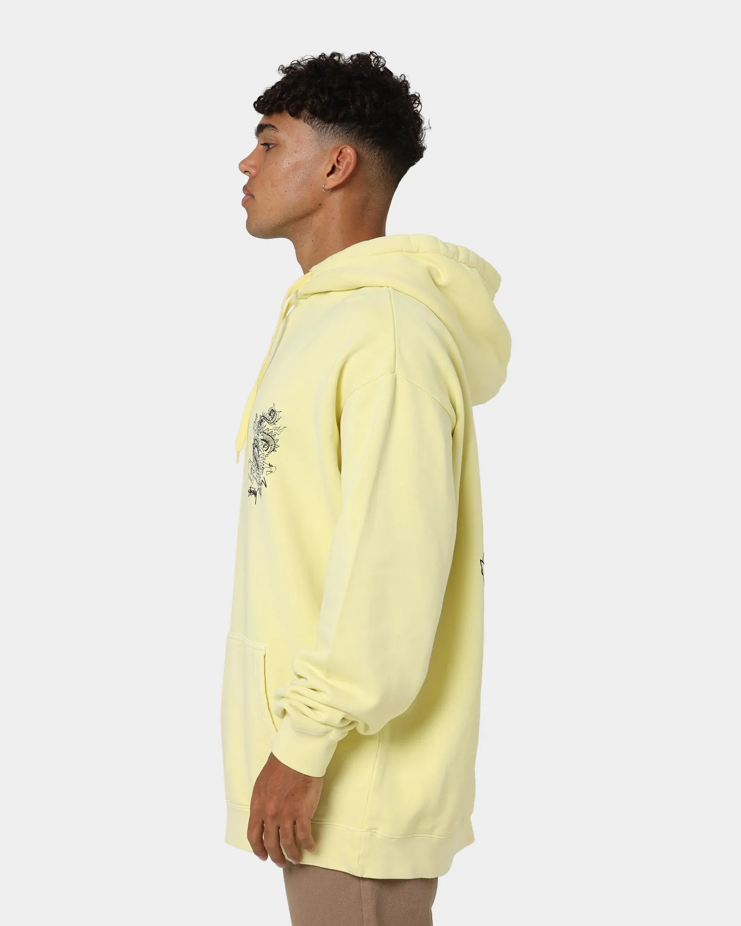 Stussy Script Dragon Hoodie Pigment Citrus