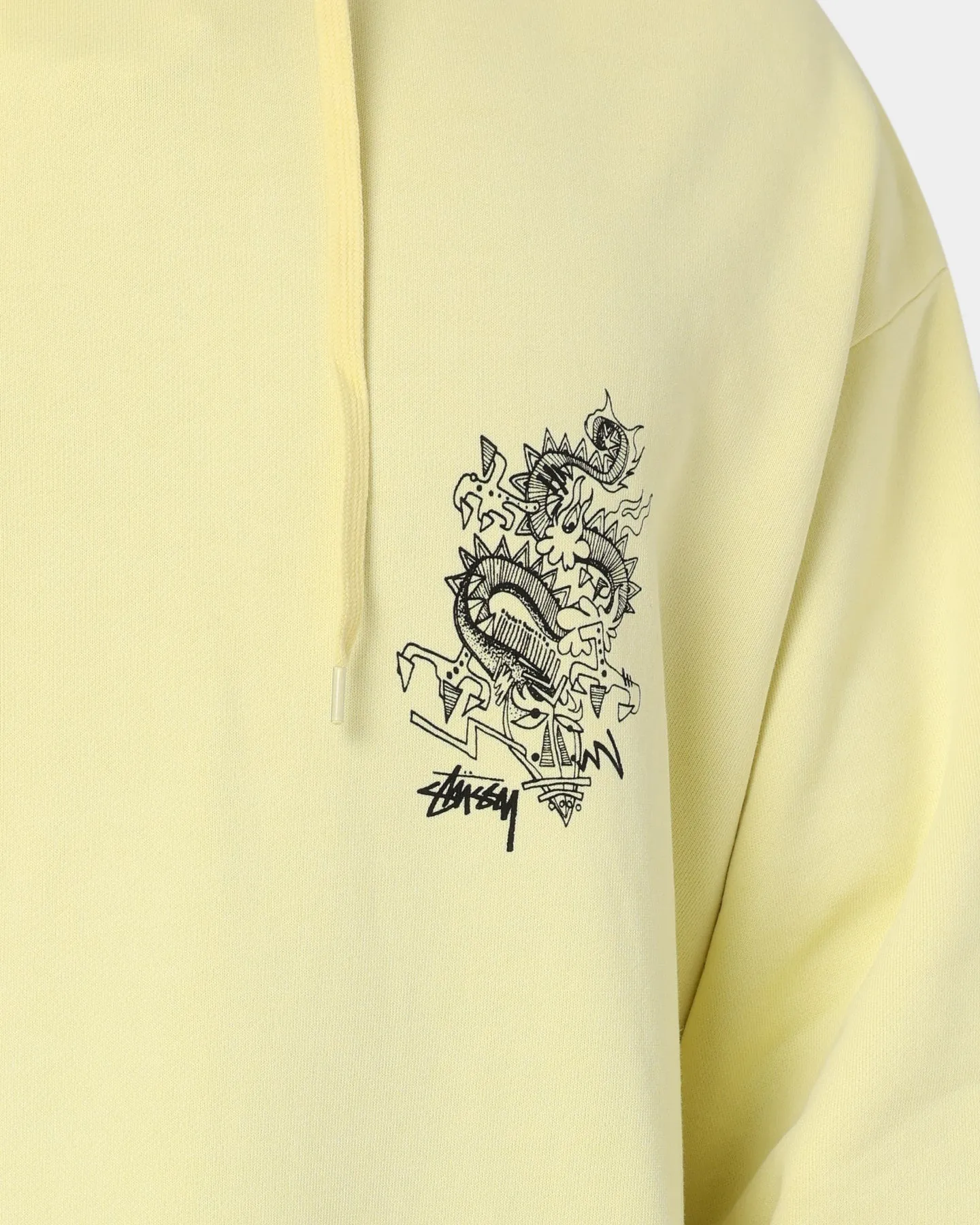Stussy Script Dragon Hoodie Pigment Citrus