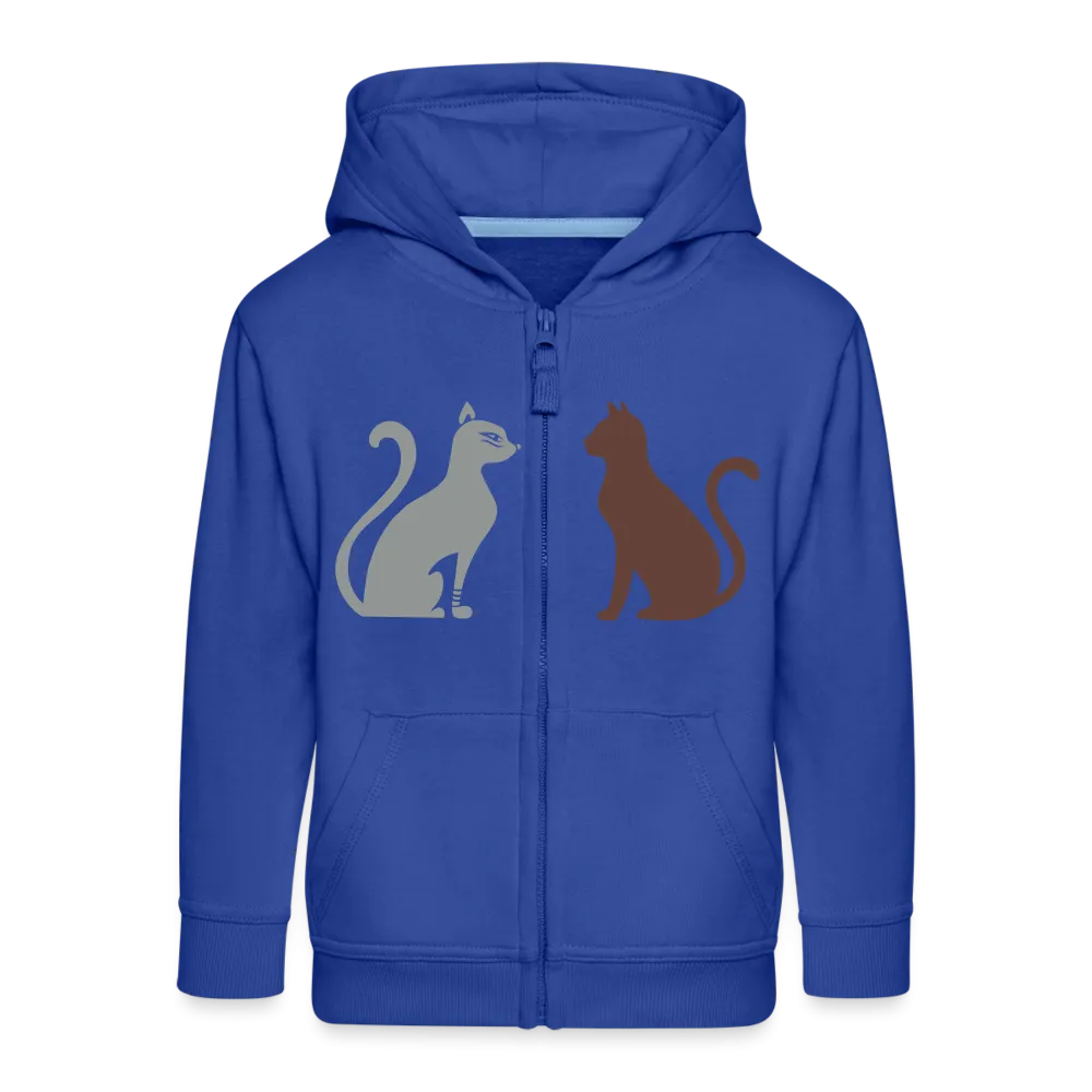 Veste à capuche Premium Enfant "2 Chats"