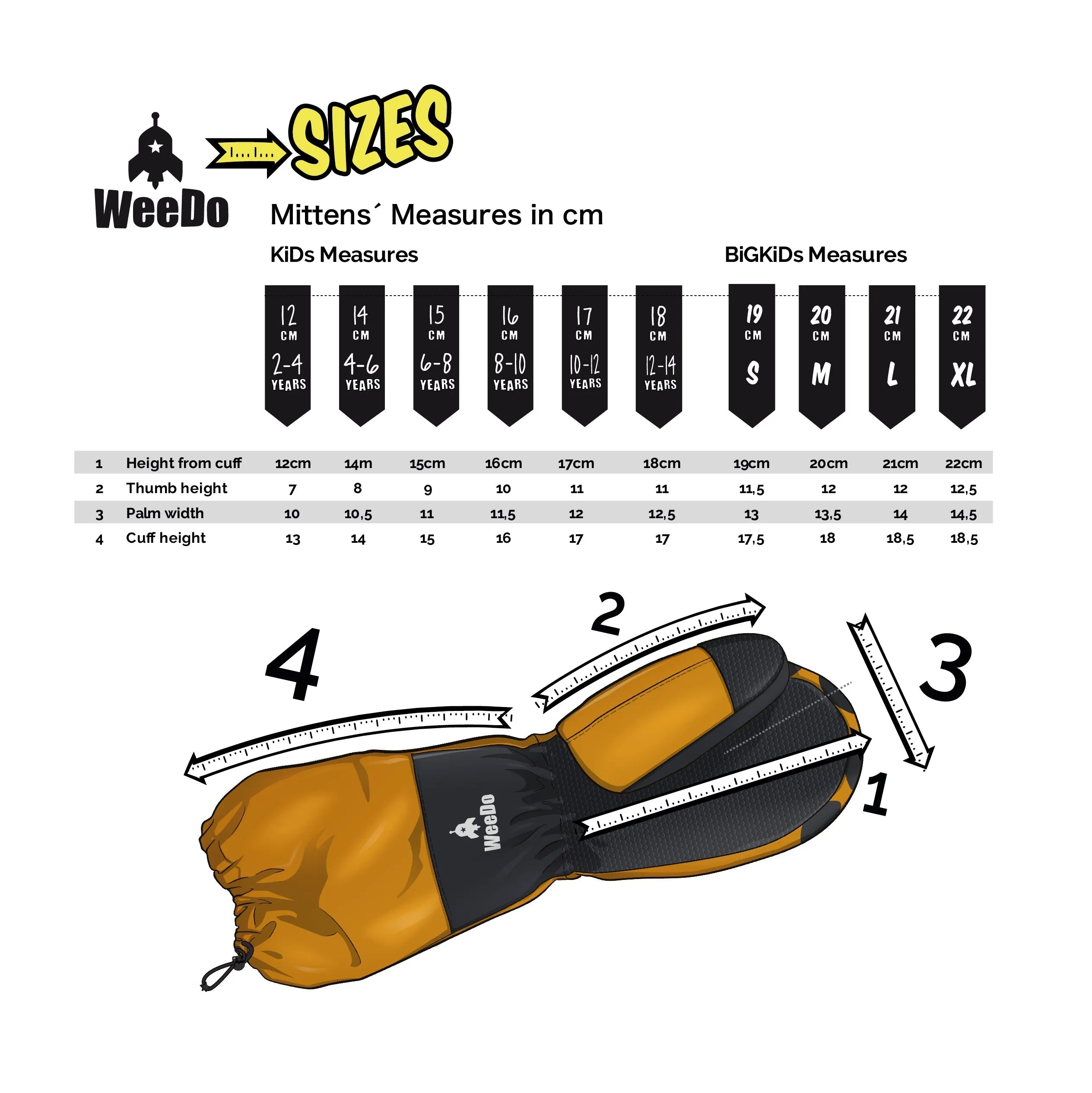 WeeDo Kids Snow Mitten Commander