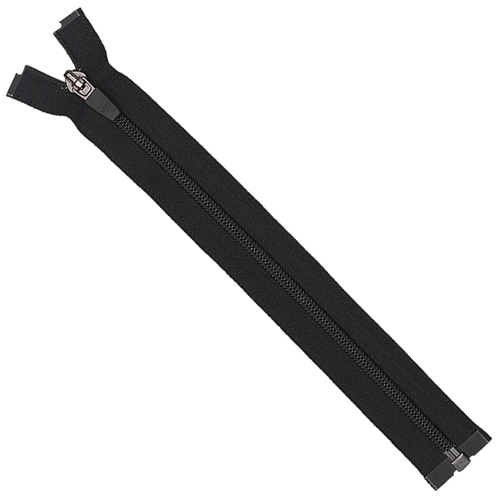 YKK- #5 Black/Grey Coil Open-End YKK Jacket Zipper